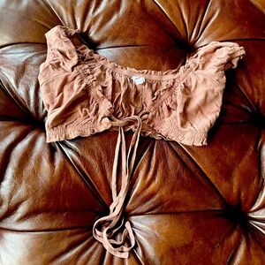 Garage Brown Crop Top